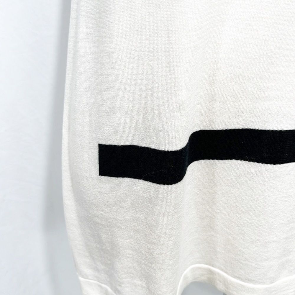 Lisa Todd Cream and Black Color Blocked Sleeveless Sweater Medium - Picture 6 of 9